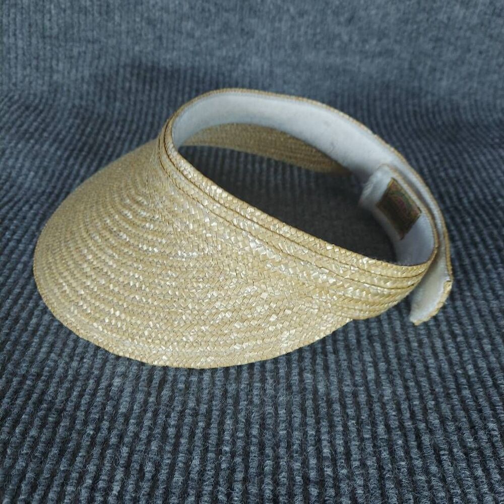 Scala Rattan Straw Visor Adjustable Wide Brim Sun… - image 5